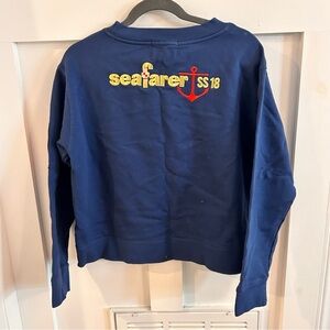 Seafarer Brooklyn Navy Shipyard crew sweatshirt embroidered pin up girl patch